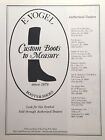 E. Vogel Custom Boots To Measure Equestrian Riding NC Vintage Print Ad 1978