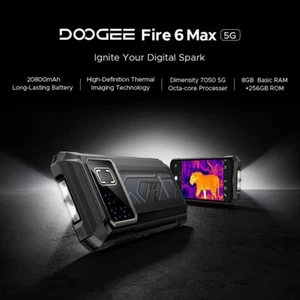 Teléfono DOOGEE Fire 6 Max 5G IP68 Imágenes Térmicas Linterna Doble 20800mAh 120HZ - Imagen 1 de 20