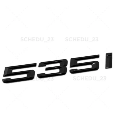 For BMW 535i Emblem Replace Badge Trunk Lid M Series Performance F10 Gloss Black - Image 1 of 4