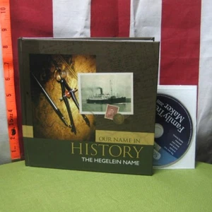 HEGELEIN NAME libro genealógico Nuestro nombre en la historia con CD de inicio de árbol genealógico - Imagen 1 de 2
