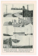 Electric Power And Transmission In Various Parts Of The World 1920 Antique Print