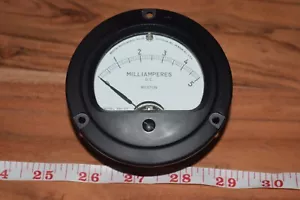 VINTAGE STEAMPUNK PANEL METER - WESTON 0-5 MILLIAMPERES D.C. - Picture 1 of 2