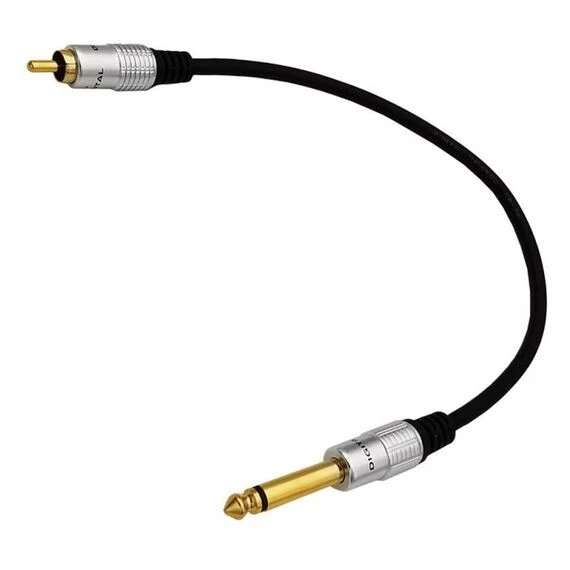 Cavo adattatore audio mono 6,35 mm a RCA maschio 0,3 m nero - Immagine 1 di 1