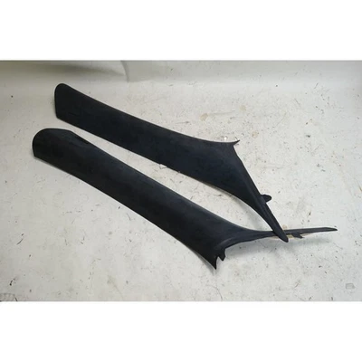 2005-2010 BMW E63 6-Series Windshield A Pillar Covers Black Alcantara Suede OEM - Imagem 1 de 4