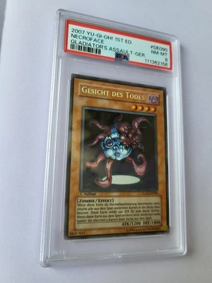 YuGiOh, Gesicht des Todes, GLAS-DE090, 1. Auflage, Secret Rare, PSA: NM-MINT - Bild 1 von 4