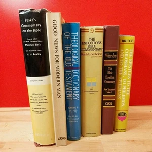 Vintage Lot of 6 Christian Religious Theology Commentary Books Pastor's Library - Picture 1 of 17