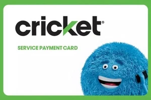 $55 Cricket Wireless Service Payment Card | Physical Card - Zdjęcie 1 z 1