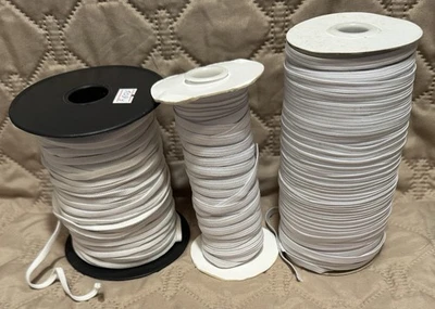 Lote de 3 rollos elásticos trenzados de 1/8” y 1/4” Foto 1 de 4