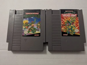 Teenage Mutant Ninja Turtles TMNT 1 y 2 (Lote de juegos Nes) - ¡Probado y funcionando! - Imagen 1 de 4
