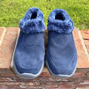 NEU Skechers Damen 7 marineblau Wildleder Fleece gefüttert Goga Mat Slipper Turnschuhe - Bild 1 von 8