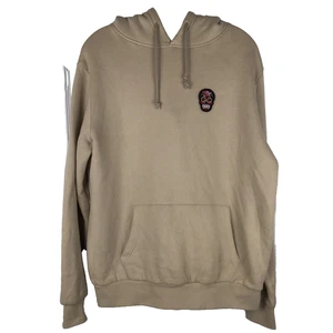 Sudadera con Capucha Sospechosa Amberes Bordada Calavera Parche Logo Beige Unisex Talla XS - Imagen 1 de 12