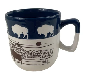 Wall Drug South Dakota Kaffeebecher blau-weiß mit Büffel - Bild 1 von 10