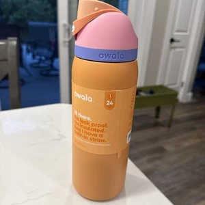 Owala FreeSip 32oz Stainless Steel Water Bottle In Tangy Tango Pink Top New - Picture 1 of 9