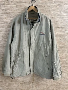 North End All Climate Jacket Full Zip Button Pocket Adj Waist Logo Beige Large - Picture 1 of 10