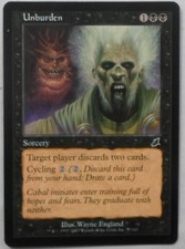 MAGIC THE GATHERING MTG 2003 SCOURGE BLACK UNBURDEN SORCERY CARD