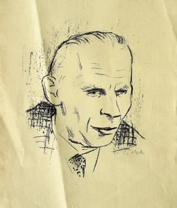 Ernst Witt 1901-1977 Hamburg / Lithographie "Richard Steffen" / signiert um 1960 - Picture 1 of 12