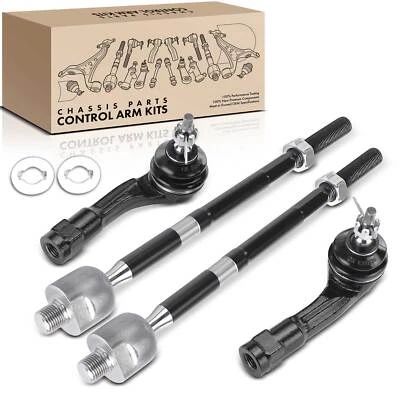 4Pcs Front Inner & Outer Tie Rod End Kit for Kia Rio 18-23 Hyundai Accent 18-22 - Image 1 of 4