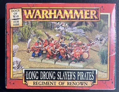 Warhammer Dogs Of War Long Drong Slayer Pirates (1998) Sealed OOP Metal Pewter - Image 1 of 4