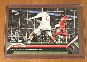 2023 TOPPS NOW MLS #121 MIGUEL PEREZ - 18-YEAR-OLD BAGS 1ST CAREER GOAL