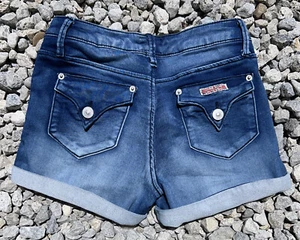 HUDSON Girl Roll Cuff Short Short Size 14 Jean Denim Blue - Picture 1 of 2