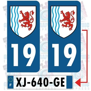 19 Nachrichten Aquitaine / 2 Aufkleber Platte Zulassung Aquitaine -region - Bild 1 von 7