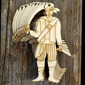 10x Wooden Pirate Crew Man A Craft Shape 3mm Ply Historic Figure Ship - Picture 1 of 3