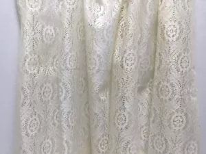Tenda su misura vintage 2 pannelli pizzo 60" x 54" beige chiaro JC Penney NUOVA senza confezione - Foto 1 di 4