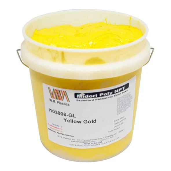 WM PLASTICS Yellow Gold- Plastisol Ink, (quart)