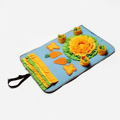 Dog Pet Sniffing Pad Gift Snuffle Sniff Mat Foraging Skills Training Toy Felt - Image 1 of 3