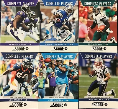 2012 Score Football Complete Players Insert Set Cam Newton Calvin Johnson Plus - Image 1 of 4