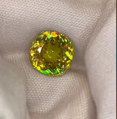 Lemon Yellow Sphene 3.12ct – 8mm (SH1389) 100% Natural Loose Gemstone - Image 1 of 4