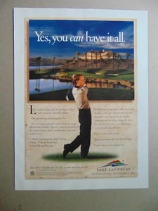 1996 LAKE LAS VEGAS Custom Homesites art print ad - Picture 1 of 1