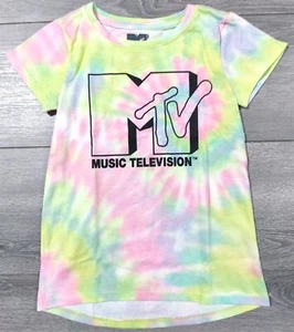 MTV Shirt Girls Small 6-6X Tie Dye Medium Music Television Fun Novelty Tee - Picture 1 of 5