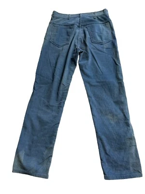 Vintage 60's 70's Powerhouse Corduroy Pants Size 29X29 Blue 1960s 1970s Straight - Image 1 of 4