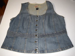 Vintage Venezia Jeans Blue Denim Vest Size 18/20 - Picture 1 of 13