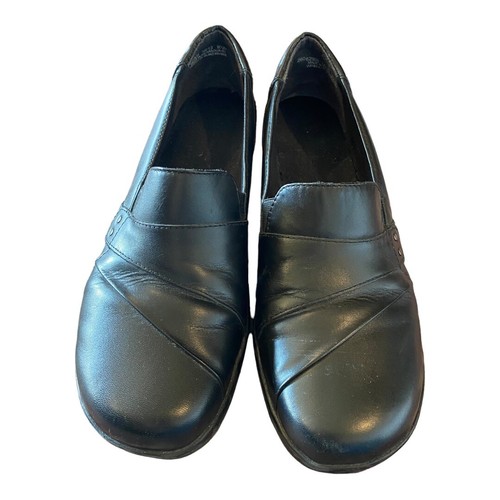 Ballerine casual Clarks da donna May Marig in pelle nera taglia 9 5 M