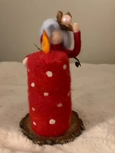 Nadelgefilzte Winterfee mit Kerze, handgefertigt, Waldorf, Unikat, Weihnachten - Bild 1 von 10
