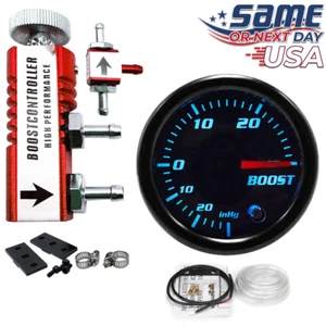 Boost Control Kit 7 Color Mechanical 0-30PSI 52mm Gauge, RED In-Cabin MBC - Picture 1 of 6