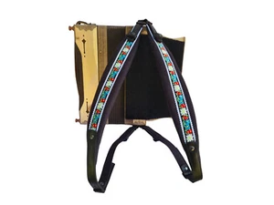 Steirische Harmonika Harmonikariemen Tragegurte Profi Edelweiss schwarz - Bild 1 von 9