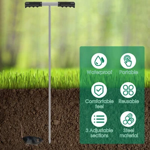 Stainless Steel Soil Probe Rod Height Adjustable Ground Probe Rod with T leBNH+ - Picture 1 of 11