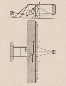 1910 Rusia Balance Avión durante el vuelo Wright Brothers Орловсикий АЭРОПЛАН - Imagen 1 de 7