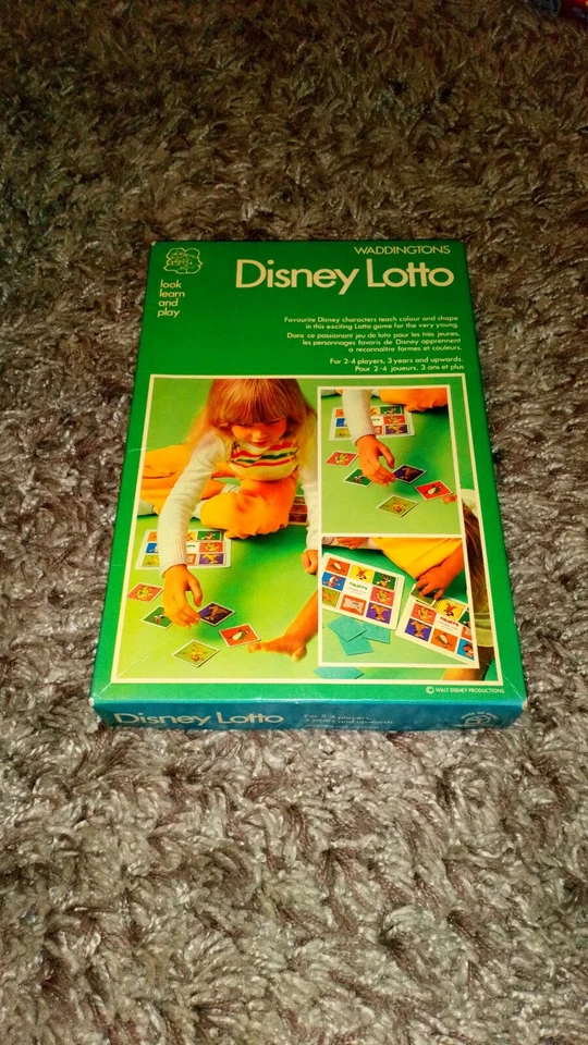 VINTAGE 1976 DISNEY LOTTO GAME WADDINGTONS COMPLETE NICE CONDITION 3+ PRE-SCHOOL - Image 1 of 4