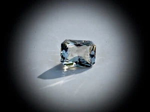 Genuine 1.75Ct 9x7mm Faceted Herkimer Diamond from NY - Emerald Cut - Eye Clean - Picture 1 of 6