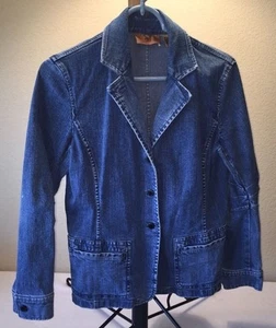 Dana Buchman Denim Jacket Fitted Size 6 Petite - Picture 1 of 7