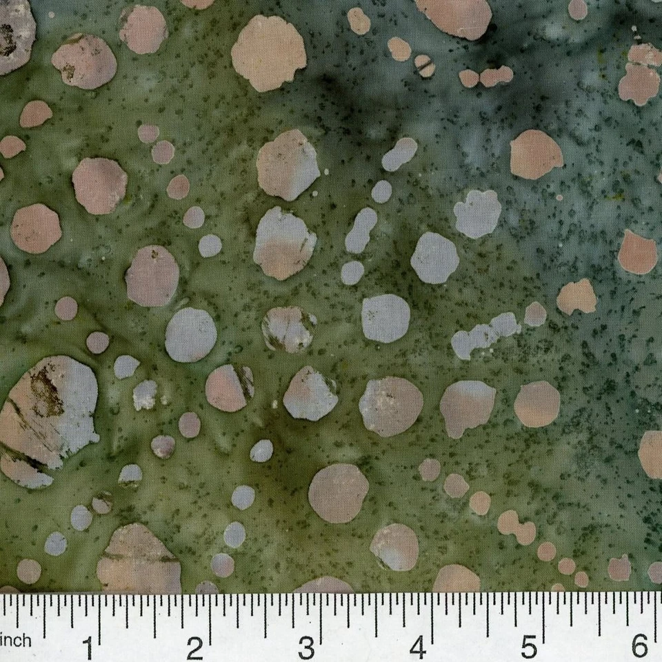 Tecido com estampa Batik 100% algodão 6 jardas - Verde - Imagem 1 de 2