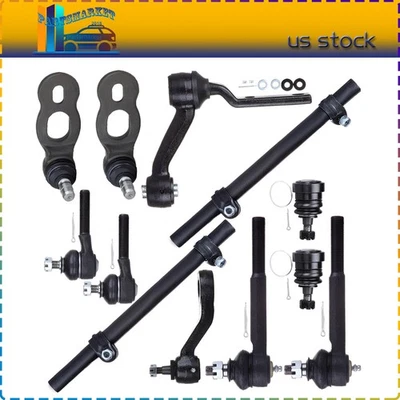 For 95-02 Ford Crown Victoria 12pcs Front Ball Joints Tie Rods Pitman Ilder Arm Foto 1 de 4