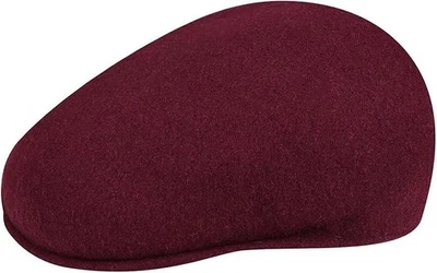 Kangol Original 504 Cap Tapa Deslizante Flatcap Gorro Lana Burdeos Nuevo - Imagen 1 de 4
