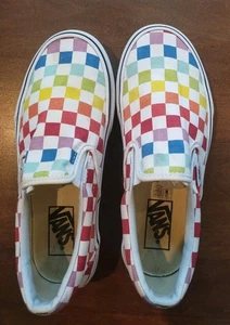 Vans Classic Slip-On Checkerboard Rainbow Size Men’s 4.5 Women’s 6 - Bild 1 von 5