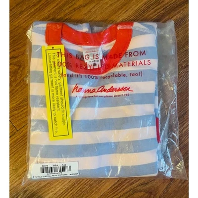 Hanna Andersson Pink/Lavender Striped Pajamas Pants Long Sleeves Sz 140/10 NWT - Image 1 of 4