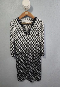 Midikleid Größe 1 Chico's schwarz-weiß gepunktet - Bild 1 von 7